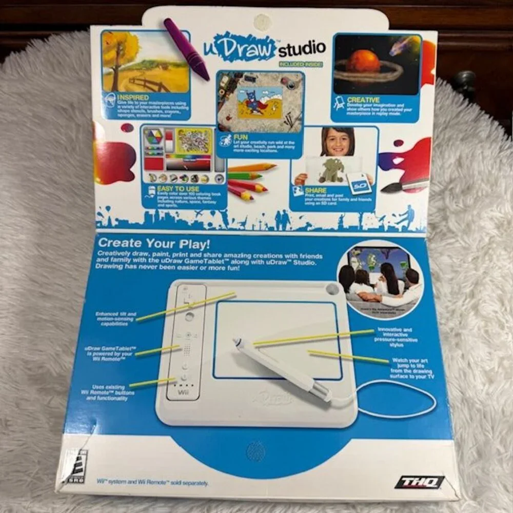 Wii UDraw Game Table +UDraw Studio + Wii UDraw Pictionary Set